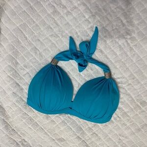 Venus turquoise bikini swim top